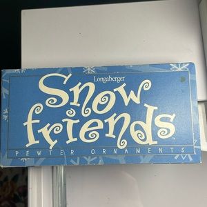 Longaberger Snow Friends Christmas Ornaments Pewter Snowball Flurry 1999 72800